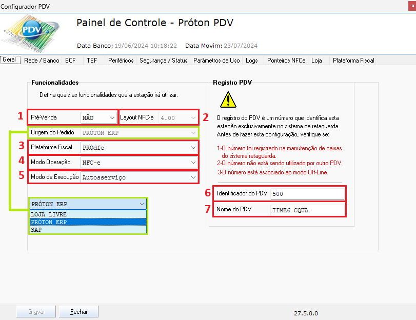 Instalação PRÓTON PDV