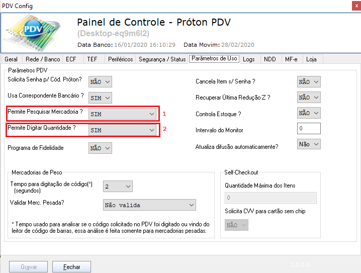 Instalação PRÓTON PDV