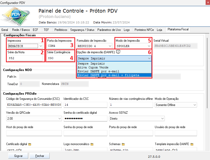 Instalação PRÓTON PDV