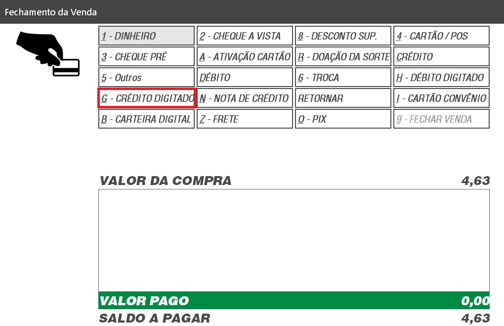 Crédito digitado