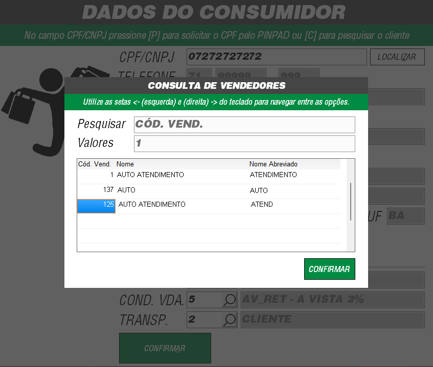 Dados do Consumidor