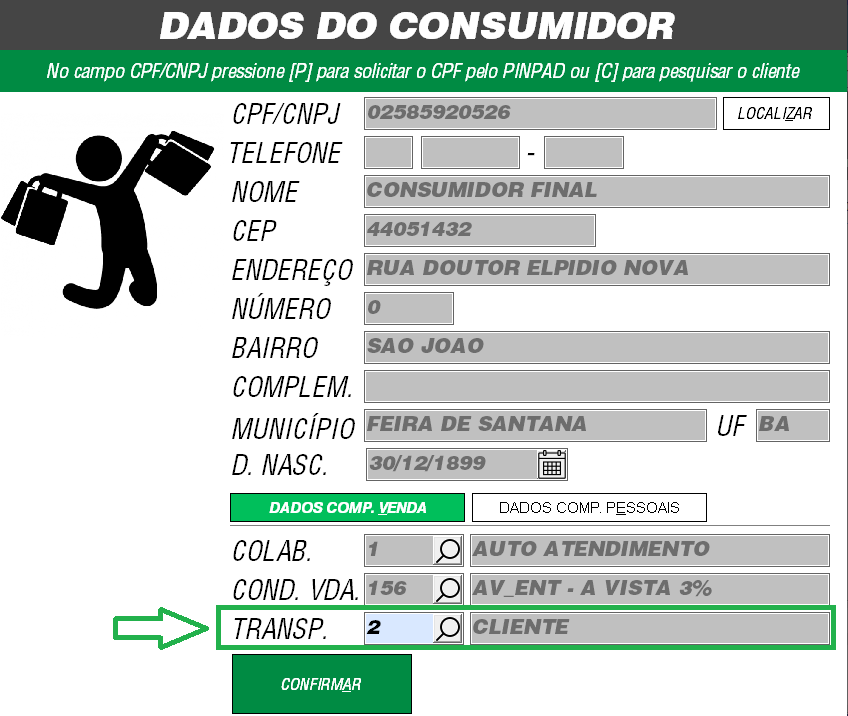 Dados do Consumidor