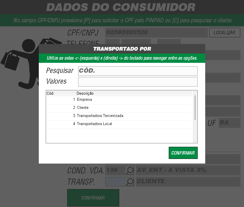 Dados do Consumidor