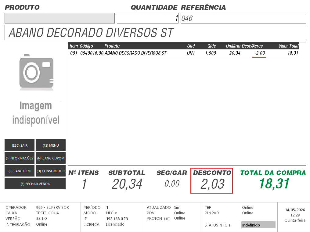 Desconto Cond Venda