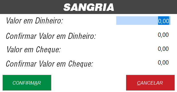 Sangria / Suprimento