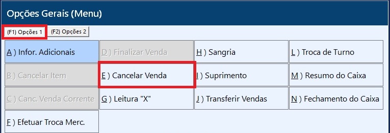 Cancelamento de Venda