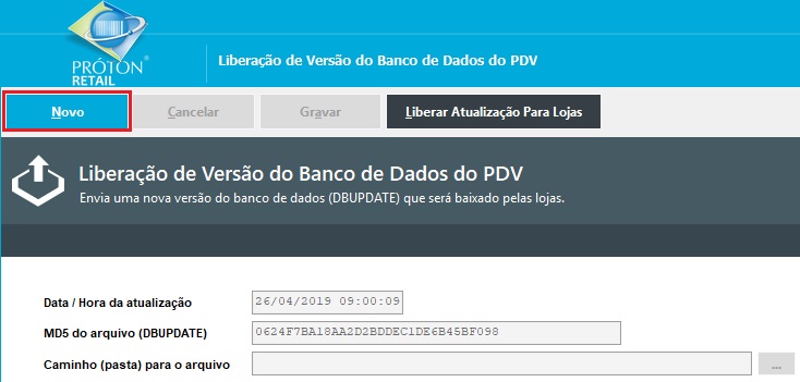 Versão Banco de Dados PDV