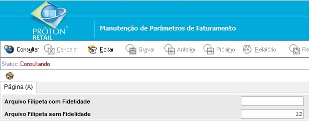 Parâmetros do Faturamento