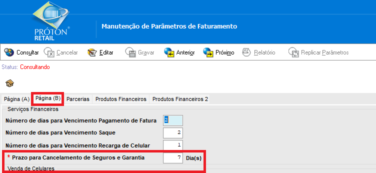 Cancelamento Serviços
