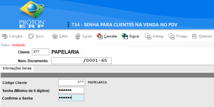 Senha Cliente